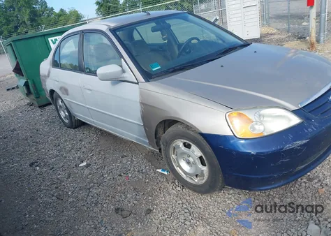 2003 Honda Civic Hybrid из США, поврежденный, VIN JHMES96683S003137